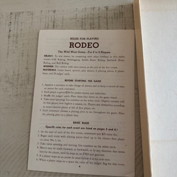 NEW, OPEN BOX 1957 Whitman Rodeo The Wild West Game - Picture 7 of 12